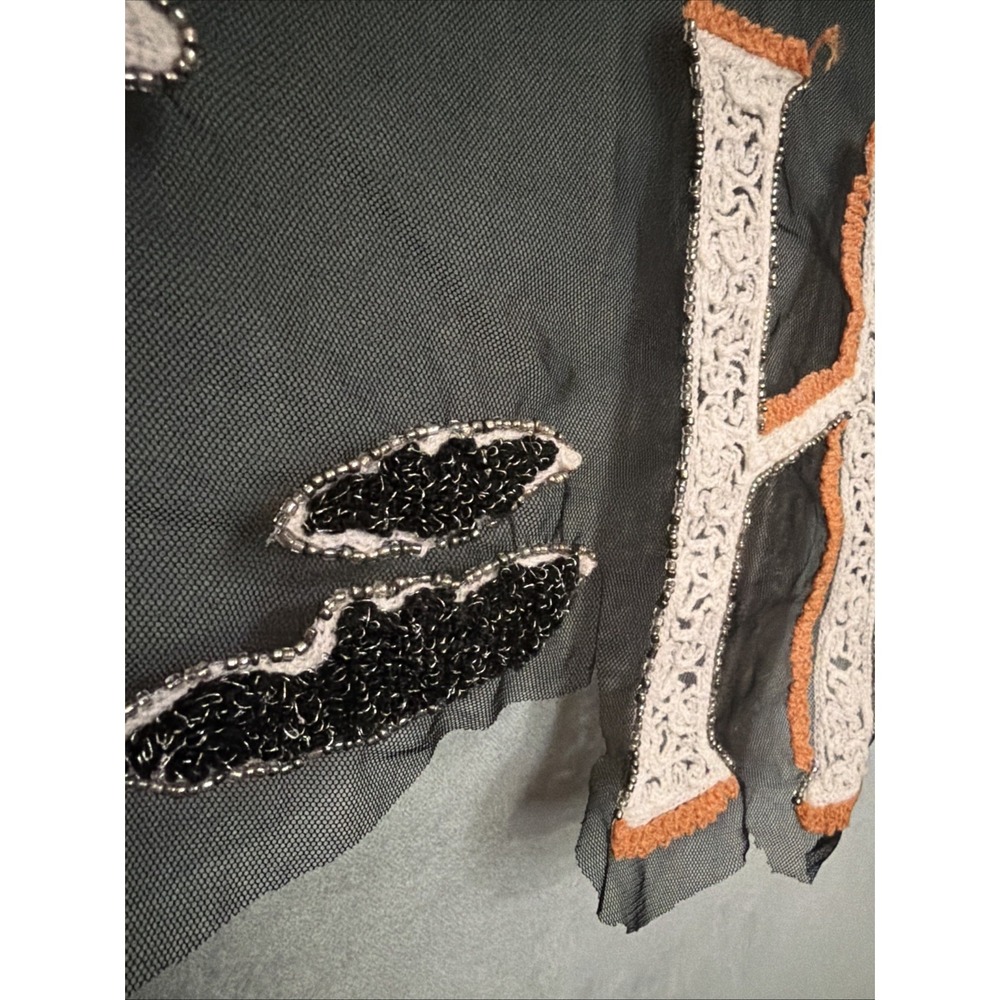 Isaac Mizrahi Mantel Scarf banner Happy Halloween Black Beige Orange Decoration - Picture 6 of 6